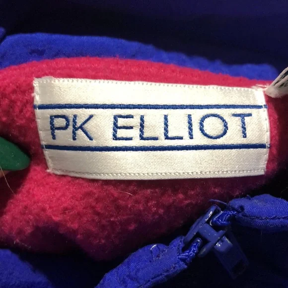 Vintage PK Elliot blue and pink jacket size small - Picture 10 of 11